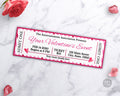 Valentine's Day Event Ticket Template Printable- Hearts *EDIT ONLINE*
