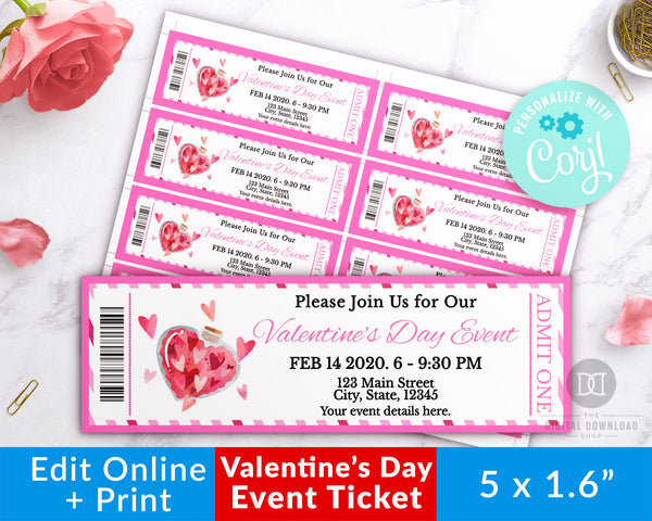Valentine's Day Event Ticket Printable- Love Potion