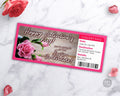 Valentine's Day Event Ticket Template- Flowers *EDIT ONLINE*