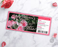 Valentine's Day Event Ticket Template- Roses *EDIT ONLINE*