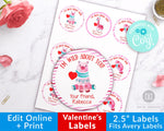 Editable Valentine's Day Labels Printable- Make the perfect personalized Valentine's Day labels with this set of editable "I'm Wild About You" labels! They even fit Avery labels! | #ValentinesDay #Valentines #printable #giftTags #DigitalDownloadShop