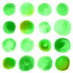 Watercolor Circle Clipart- Small Green