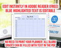 Editable Time Blocking Planner Printable- Weekly