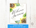 Welcome Summer Wall Art Printable- Sunflowers