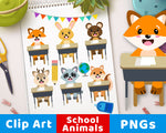 School Animals Clipart- The Digital Download Shop