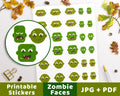 Zombie Halloween Planner Stickers