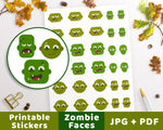 Zombie Halloween Planner Stickers - The Digital Download Shop