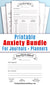 Anxiety Printables Bundle- Use these anxiety trackers and worksheets to help you manage your anxiety. These come in 4 sizes to fit all kinds of bullet journals and planners. | #anxiety #bulletJournal #DigitalDownloadShop