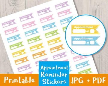 Appointment Reminder Printable Planner Stickers