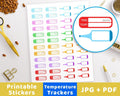 Temperature Tracker Printable Planner Stickers