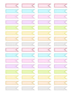 Blank Horizontal Flag Printable Planner Stickers - The Digital Download Shop