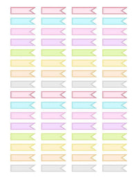 Blank Horizontal Flag Printable Planner Stickers - The Digital Download Shop