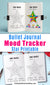 Bullet Journal Mood Tracker Printable: Star- Use this bujo tracker printable for a fun, colorful way to help track your moods, or use it to help you keep tabs on your anxiety or depression. | mental health, self care, feelings log, bujo planner inserts, #moodTracker #bulletJournal #DigitalDownloadShop