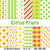 Citrus Fruit Digital Papers - The Digital Download Shop