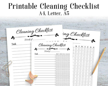 Cleaning Checklist Printable
