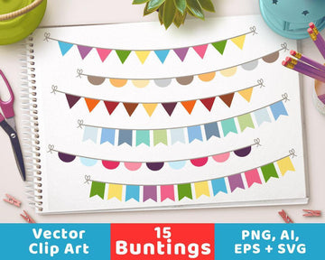 Colorful Bunting Clipart