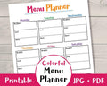 Colorful Meal Planner Printable