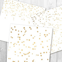 Confetti Gold Digital Papers - The Digital Download Shop
