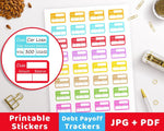 Debt Payoff Printable Planner Stickers - The Digital Download Shop