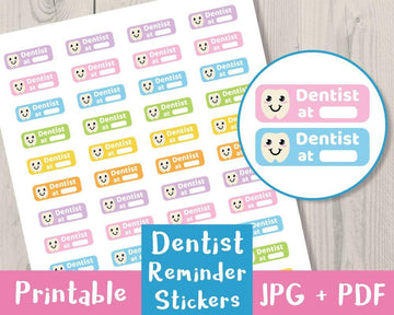 Dentist Printable Planner Stickers