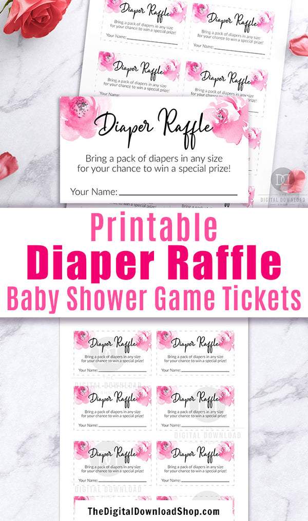 Diaper Raffle Tickets Printable- Pink Girl Baby Shower | The Digital Download Shop diaper-raffle-tickets-printable-pink-girl-baby-shower-the-digital-download-shop
