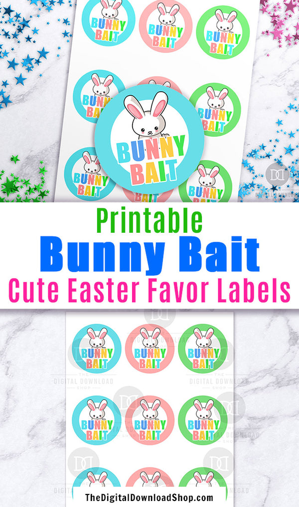 Easter Bunny Bait Stickers Printable
