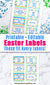 Easter Labels Printable- Rectangle