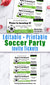 Editable and printable soccer party invitation tickets. These DIY soccer birthday invites are a fun (and easy) way to create the perfect invitations for your soccer themed party!