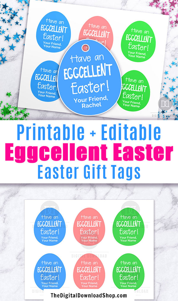 Eggcellent Easter Tag Printable
