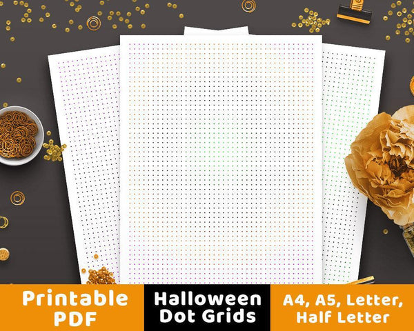 Halloween Dot Grid Bullet Journal Printable | The Digital Download Shop halloween-dot-grid-bullet-journal-printable-the-digital-download-shop