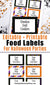 Editable and printable Halloween food labels. These editable food tags are the perfect addition to your Halloween party's buffet table! | #Halloween #HalloweenParty #labels #tags #DigitalDownloadShop