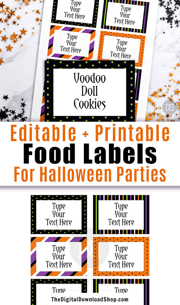 halloween-food-labels-printable-editable-the-digital-download-shop for Downloadable Free Printable Food Labels For Buffet Table Halloween Food Labels Printable Editable | The Digital Download Shop for Downloadable Free Printable Food Labels For Buffet Table