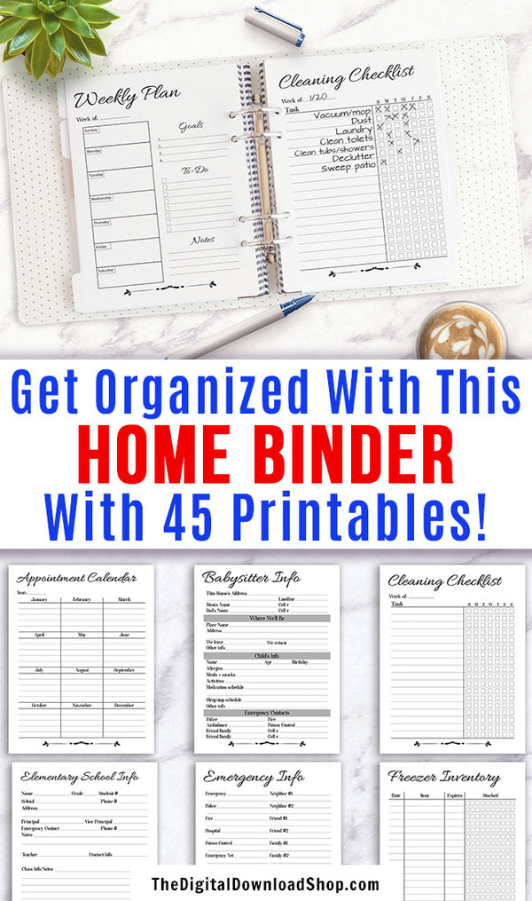 Home Management Binder Printable | The Digital Download Shop home-management-binder-printable-the-digital-download-shop