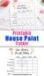 House paint color tracker printable. Easily keep track of the paint used in your home with this house paint planner!