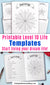 Printable Level 10 Life templates in 5 different shapes, plus 3 goal info pages. Use these printable Level 10 Life templates to easily achieve your goals and live your best life! | bullet journal inserts, printable planner inserts, #level10Life #planner #DigitalDownloadShop