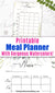 Meal Planner Printable- Meal planner template printable with beautiful watercolor greenery!