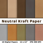 Neutral Kraft Paper Digital Papers - The Digital Download Shop