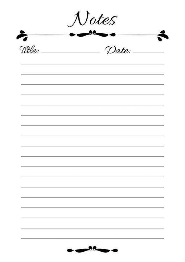 Notes Page Printable | The Digital Download Shop notes-page-printable-the-digital-download-shop