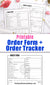 Use these printable order form templates to keep track of your orders and their current statuses.