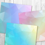 Pastel Rainbow Geometric Digital Paper - The Digital Download Shop