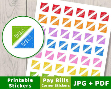 Pay Bills Printable Planner Stickers