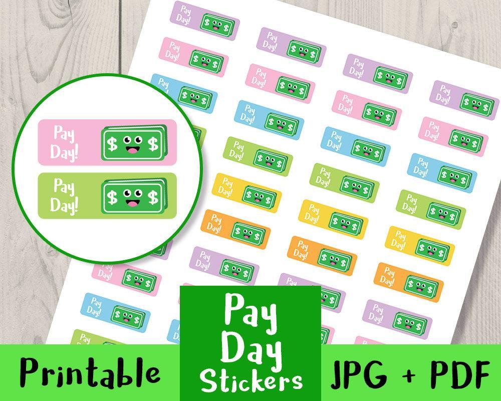 pay-day-printable-planner-stickers-the-digital-download-shop for Free Printable Planner Stickers For Happy Planner Pay Day Printable Planner Stickers | The Digital Download Shop for Free Printable Planner Stickers For Happy Planner