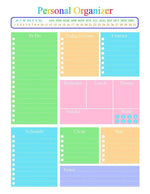 Personal Organizer Daily Planner Printable - The Digital Download Shop