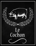 Pig Le Cochon Chalkboard Printable Wall Art