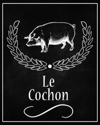 Pig Le Cochon Chalkboard Printable Wall Art - The Digital Download Shop