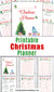 Printable Christmas planner with festive watercolor artwork. This Christmas holiday planner printable will help make this your best Christmas yet! Use the printable Christmas card list, gift list, handmade present planner, online order tracker, menu plan, guest list, and other worksheets to plan and budget for your best, least stressful Christmas ever! | holiday organizer, get organized for Christmas, #Christmas #printable #DigitalDownloadShop
