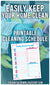 Want to keep your home clean, but reduce the time you spend cleaning? You need this printable weekly cleaning schedule! | cleaning checklist, homemaking, #cleaningTips #printable #DigitalDownloadShop