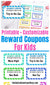 Editable + printable kids reward coupons to reward your kids for doing their chores, getting good grades, having good behavior, and so much more! | good behavior tickets, #parenting #kidsRewardCoupons #kidsRewardTickets #printable #DigitalDownloadShop