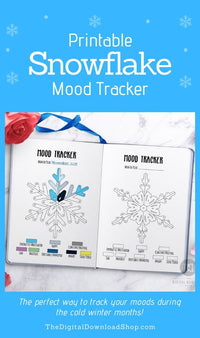 3 Bullet Journal Snowflake Mood Trackers- This fun snowflake mood tracker is the perfect way to track your moods during the cold winter months! | #bulletJournal #moodTracker #bujo #bulletJournalIdeas #DigitalDownloadShop