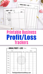 Use these profit and loss template printables to keep track of your business profits, your business income, and keep track of where most of your business expenses are coming from.